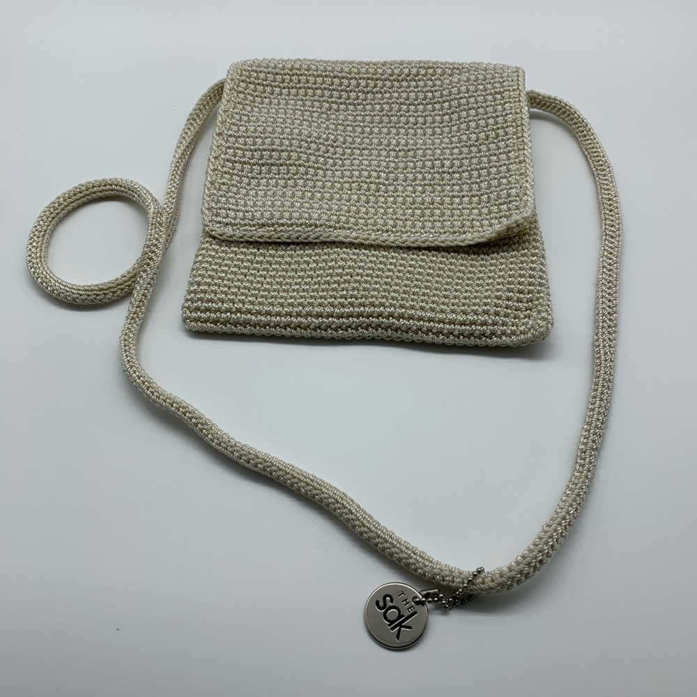 The Sak Rad Ivory Crocheted crossbody handbag